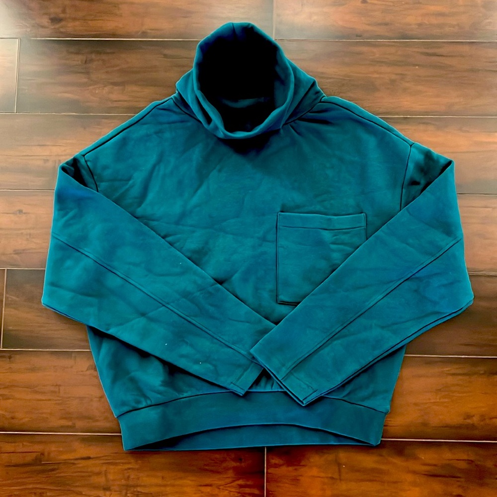 Turquoise cropped sweatshirts womens xs